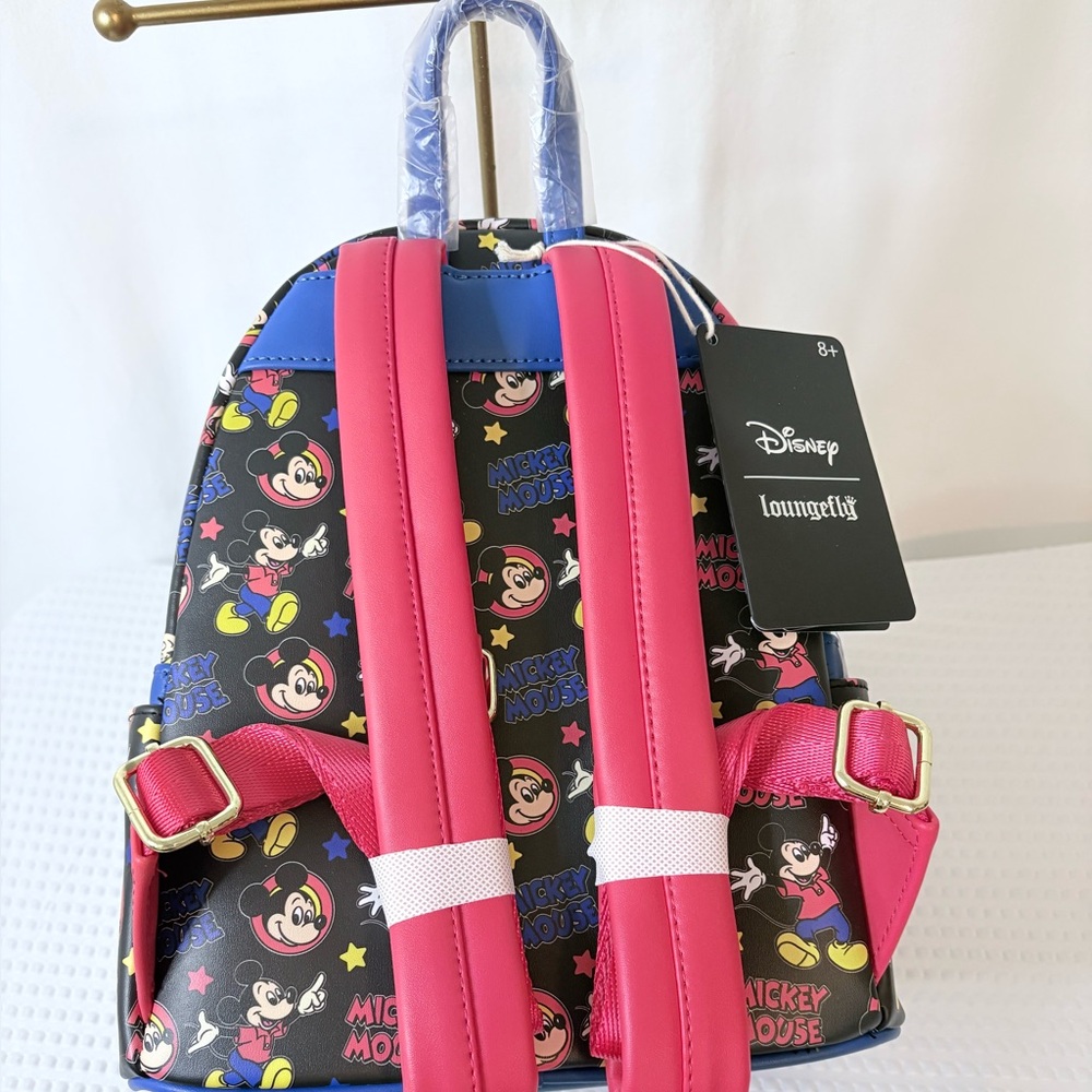 NWT LOUNGEFLY Disney Mickey Mouse Kids Backpack - Picture 4 of 8